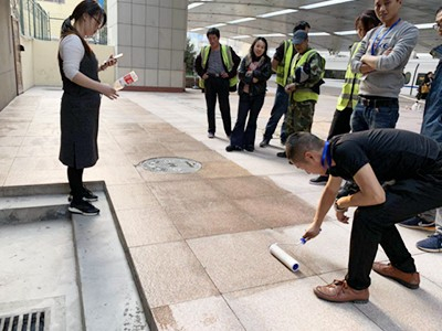 青島捷立為濟南火車站提供石材抗污翻新服務